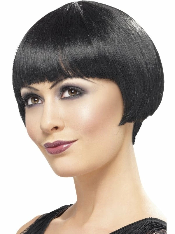 Smiffy's 1920's 1920s Flapper Bob Wig Black 4 Smiffy's 1920's 1920s Flapper Bob Wig Black