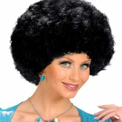 Widmann Black 70's Disco Wig Unisex
