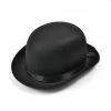 Bristol Victorian Costumes Black Bowler Hat Satin Finish