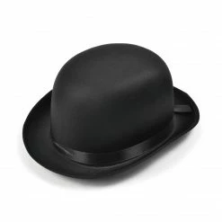 Bristol Victorian Costumes Black Bowler Hat Satin Finish