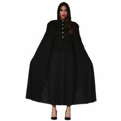 Fiestas Guirca Halloween Black Hooded Cape
