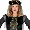 Widmann Medieval, Renaissance & Tudor Costumes Black Medieval Headdress With Veil 2 Widmann Medieval, Renaissance & Tudor Costumes Black Medieval Headdress With Veil
