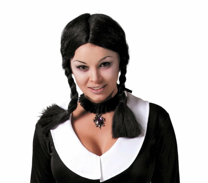 Fiestas Guirca Black Schoolgirl Pig Tails Wig Wigs 3 Fiestas Guirca Black Schoolgirl Pig Tails Wig Wigs