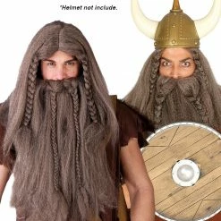 Fiestas Guirca Black Viking Wig And Beard