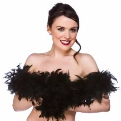 Wicked 1920's Feather Boa - Black
