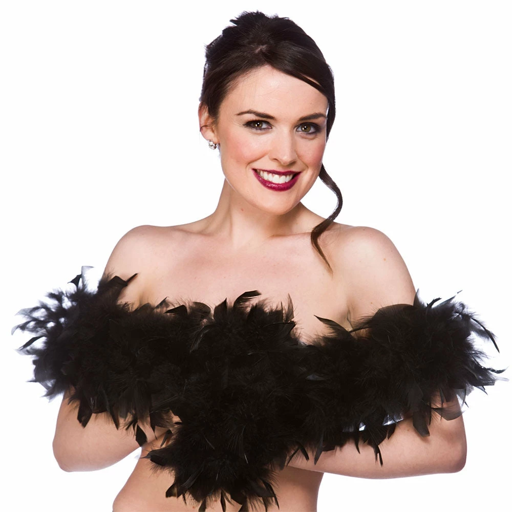Wicked 1920's Feather Boa - Black 3 Wicked 1920's Feather Boa - Black