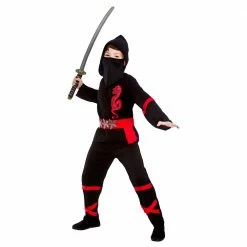 Wicked Power Ninja Black Costume Boys