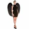 Wicked Ladies Halloween Black Feathered Wings XLarge 1 Wicked Ladies Halloween Black Feathered Wings XLarge