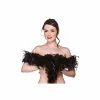 Wicked Black And Silver Feather Boa 1920's