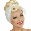 Widmann Blonde Rockabilly Pin-up Girl Wig With Headscarf 1950's 1 Widmann Blonde Rockabilly Pin-up Girl Wig With Headscarf 1950's