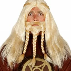 Fiestas Guirca Medieval, Renaissance & Tudor Costumes Blonde Viking Wig And Beard