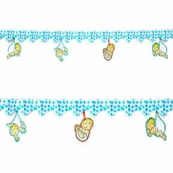 Widmann Blue Hearts With Babies Garland