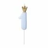 Partydecor Party Supplies Blue Number 1 Birthday Candle With Gold Crown