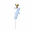 Partydecor Party Supplies Blue Number 7 Birthday Candle With Crown