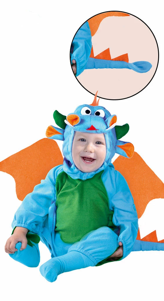 Fiestas Guirca Blue Baby Dragon Toddler Costume Halloween 3 Fiestas Guirca Blue Baby Dragon Toddler Costume Halloween