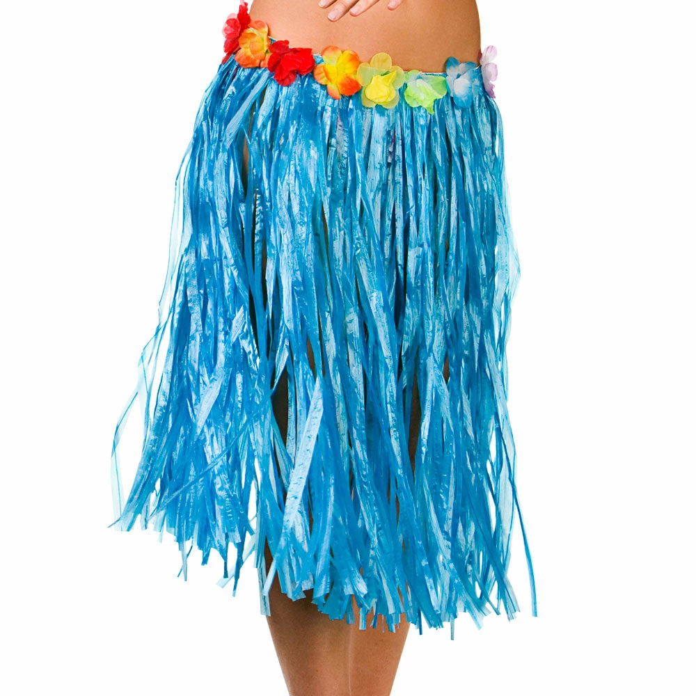 Wicked Hawaiian Costumes Blue Hawaiian Grass Skirt Flower Waist 3 Wicked Hawaiian Costumes Blue Hawaiian Grass Skirt Flower Waist