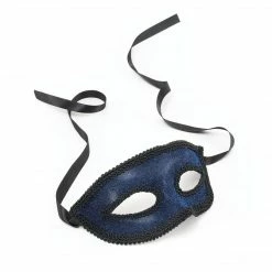 Bristol Masks Blue Eye Mask And Black Ribbons