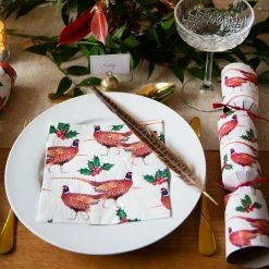 Partydecor Botanical Holly Pheasant Napkins Christmas Gift And Decoration Ideas 11 Partydecor Botanical Holly Pheasant Napkins Christmas Gift And Decoration Ideas