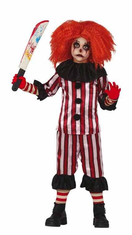 Fiestas Guirca Halloween Mad Striped Clown Costume Boy 3 Fiestas Guirca Halloween Mad Striped Clown Costume Boy