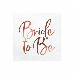 Partydecor Party Supplies Bride To Be Napkins Rose Gold