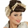 Widmann Brown Rockabilly Pin-up Girl Wig With Headscarf 1950's