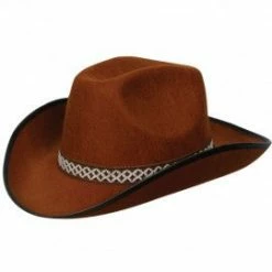 Wicked Western Costumes Brown Felt Cowboy Hat
