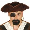 Fiestas Guirca Historical Costumes Brown Pirate Tricorn Hat Distressed 1 Fiestas Guirca Historical Costumes Brown Pirate Tricorn Hat Distressed