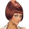Widmann Burgundy 70's Party Girl Wig 1970's