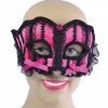 Bristol Pink And Black Burlesque Masquerade Mask Masks 1 Bristol Pink And Black Burlesque Masquerade Mask Masks