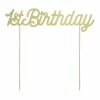 Partydecor Party Supplies Cake Topper 1st Birthday Gold