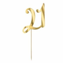 Partydecor Party Supplies Cake Topper 21st Birthday Gold