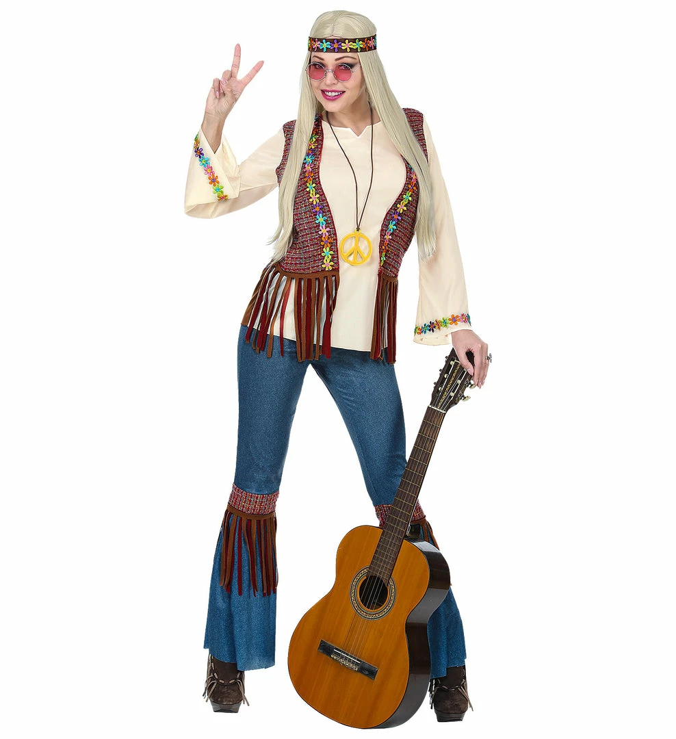 Widmann 1960's California Hippie Costume Ladies 3 Widmann 1960's California Hippie Costume Ladies