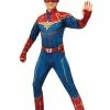 Rubies Superhero & Villiain Captain Marvel Deluxe Costume Girls