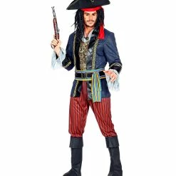 Widmann Caribbean Pirate Captain Costume Men's Pirate Costumes