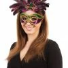 Bristol Carnival Mask Purple Green Gold With Feathers 1 Bristol Carnival Mask Purple Green Gold With Feathers