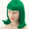 Bristol Deluxe Cheerleader Wig Emerald Green 1 Bristol Deluxe Cheerleader Wig Emerald Green