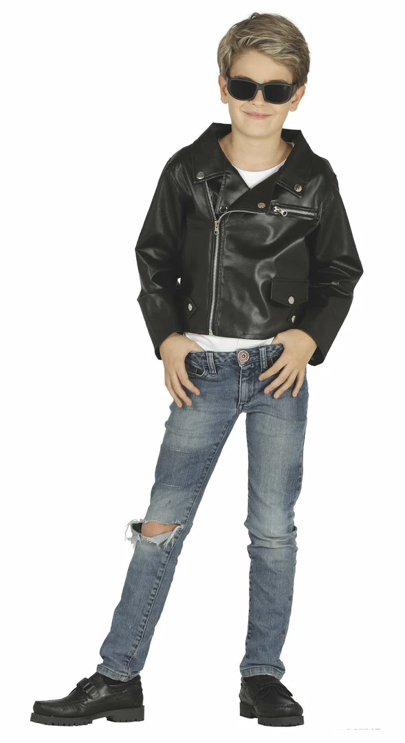 Fiestas Guirca Decades And History Child's Black 50s Rock 'N' Roll Jacket 3 Fiestas Guirca Decades And History Child's Black 50s Rock 'N' Roll Jacket