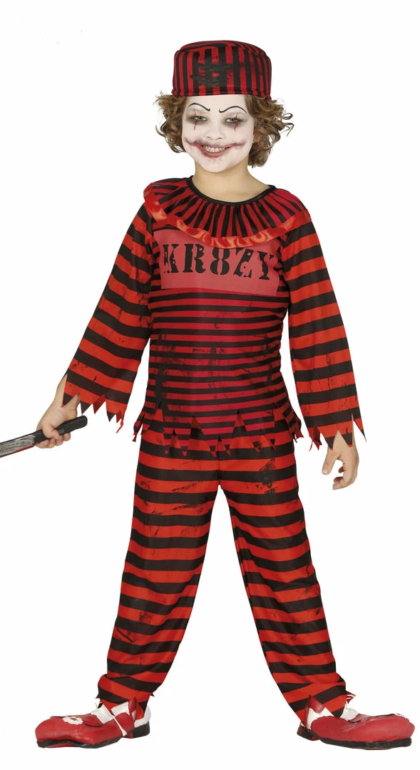 Fiestas Guirca Child's Clown Convict Costume Halloween 3 Fiestas Guirca Child's Clown Convict Costume Halloween