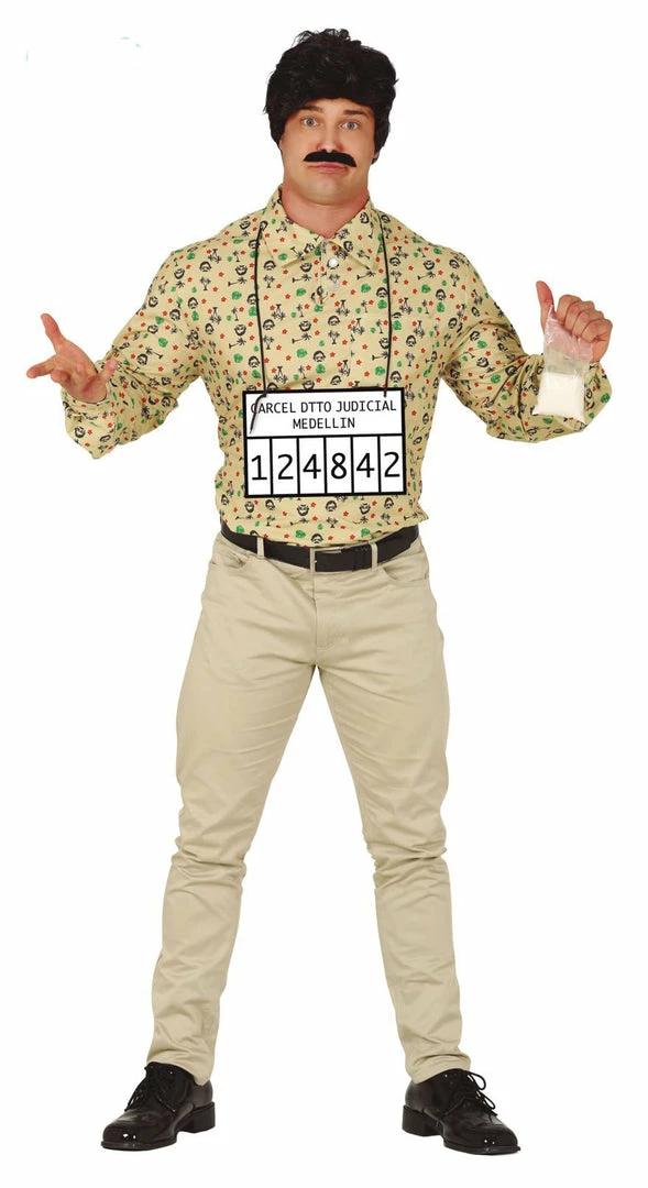 Fiestas Guirca TV & Film Colombian Gangster Adult Costume 3 Fiestas Guirca TV & Film Colombian Gangster Adult Costume