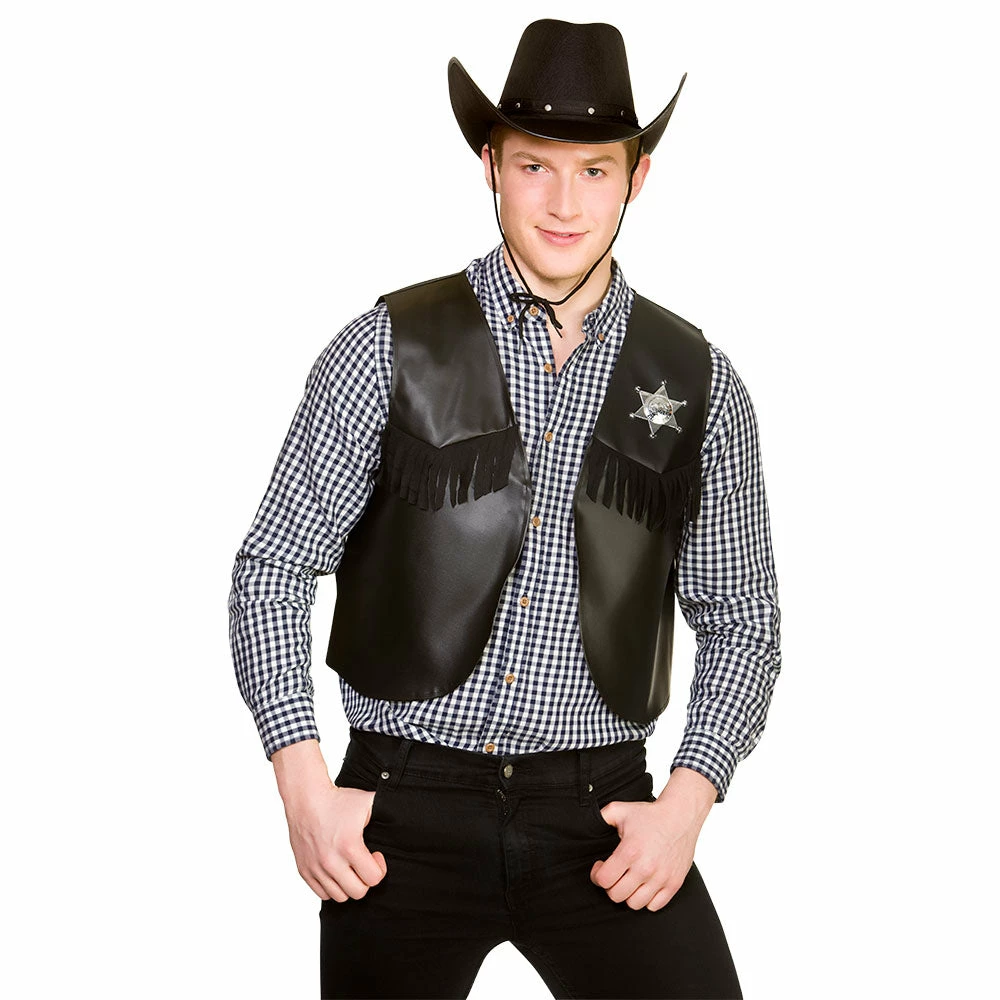 Wicked Black Cowboy Waistcoat 3 Wicked Black Cowboy Waistcoat