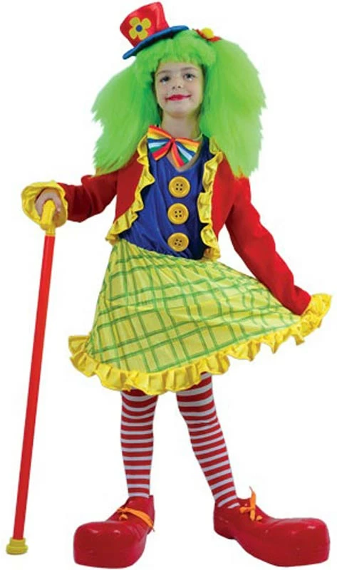 Wicked Clown & Circus Crazy Clown Costume Girls 3 Wicked Clown & Circus Crazy Clown Costume Girls