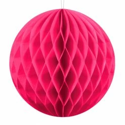 Partydecor Christmas Gift And Decoration Ideas Dark Pink Honeycomb Decoration 10cm
