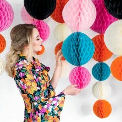 Partydecor Dark Pink Honeycomb Decoration 30cm Christmas Gift And Decoration Ideas