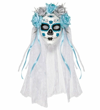 Widmann Day Of The Dead Mask Silver Roses 3 Widmann Day Of The Dead Mask Silver Roses