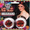 Bristol Day Of The Dead Rose Earrings Day Of The Dead Costumes