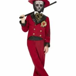 Smiffy's Day Of The Dead Sacred Heart Groom Costume Boy Halloween