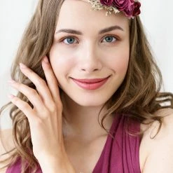 Partydecor Hen Party Flower Wrist Corsage Deep Red