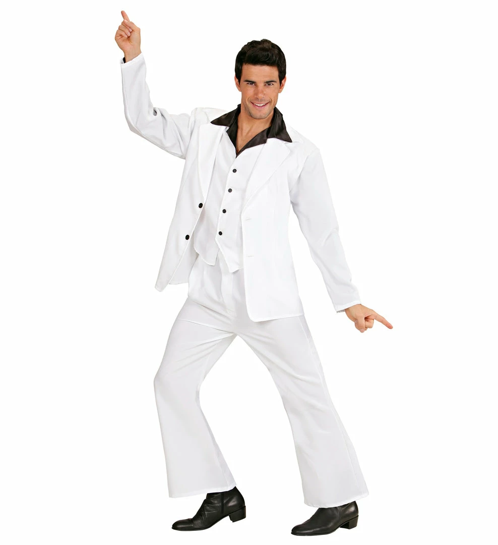 Widmann Deluxe 70's Disco Fever Costume White 3 Widmann Deluxe 70's Disco Fever Costume White