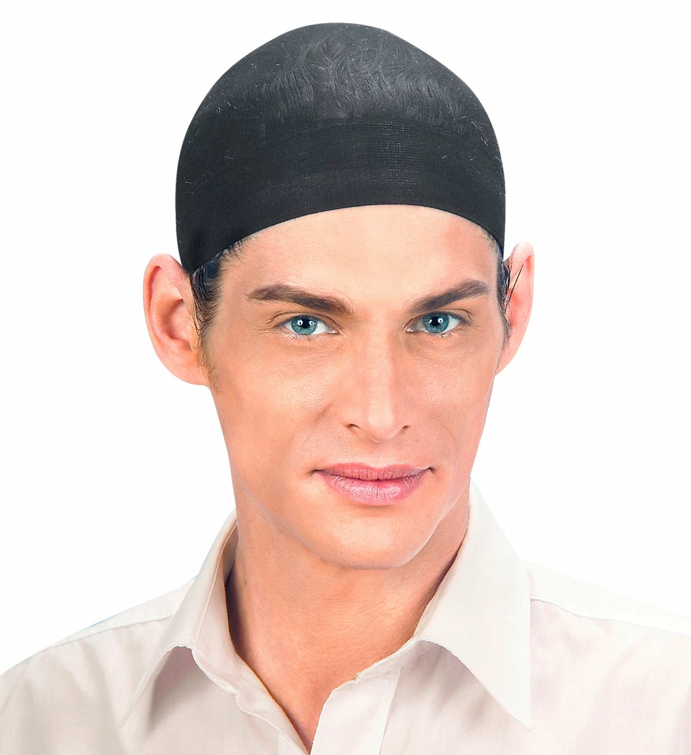 Widmann Deluxe Black Wig Cap Wigs 4 Widmann Deluxe Black Wig Cap Wigs