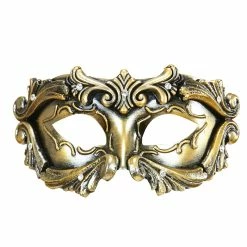 Widmann Deluxe Bonze Baroque Colombina Mask Costume Accessories